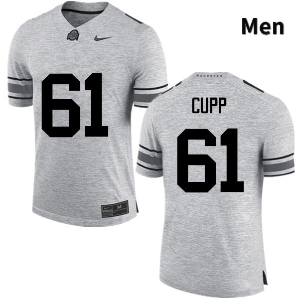 Ohio State Buckeyes Gavin Cupp Men's #61 Gray Game Stitched College Football Jersey